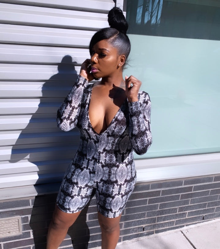 “ All Access” snakeskin romper