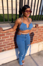 Load image into Gallery viewer, “ Can’t stop me “denim set
