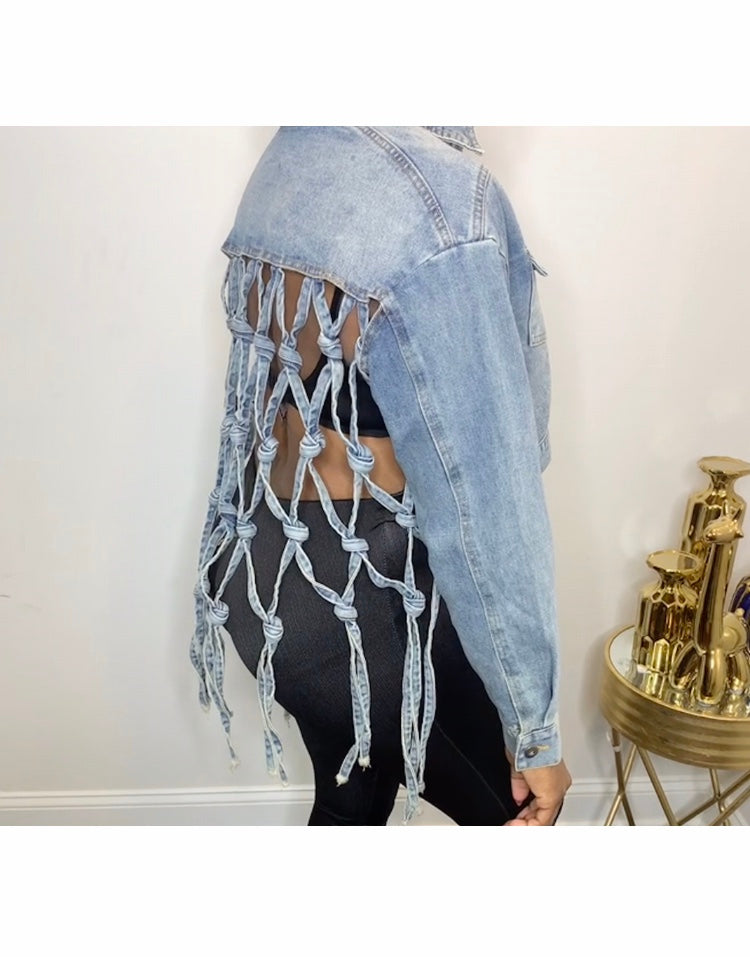 Cage denim jacket