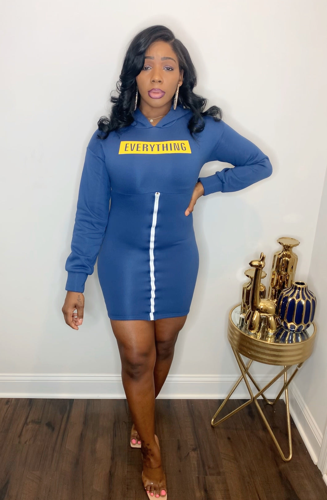 Everything zip up sweat dress