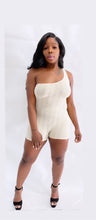 Load image into Gallery viewer, Catch up | ivory one shoulder romper
