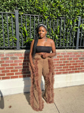 Load image into Gallery viewer, Tall tales | feathers/fur pant
