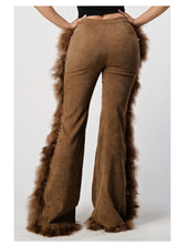 Load image into Gallery viewer, Tall tales | feathers/fur pant
